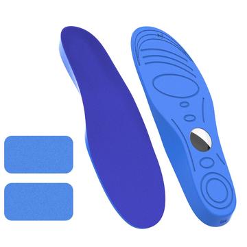 Protective Shoe Insoles with AirTag 1/2 Holder for Kids and Seniors - 255-270mm - Blue