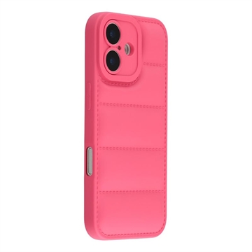 iPhone 17 Puffer Jacket Shockproof TPU Case - Hot Pink