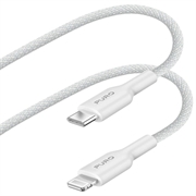 Puro Fabrik USB-C / Lightning Charge&Sync Kabel - 1.2m - Beli