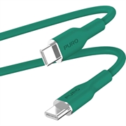 Puro Icon Soft USB-C / USB-C kabl - 1.5m - Tamno zelena