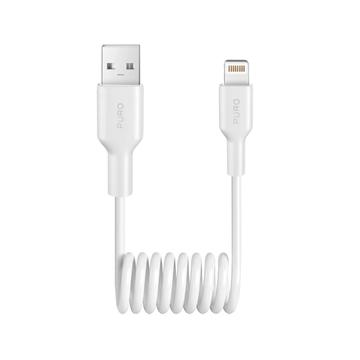 Puro USB-A / Lightning Spiral Cable - 1m - White