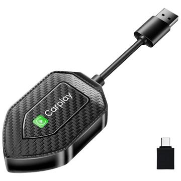 Q1D 2-in-1 Wired to Wireless CarPlay & Android Auto Adapter - USB-A/USB-C Connectors