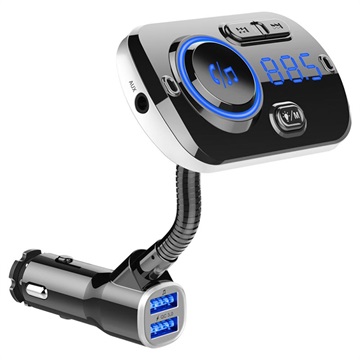 QC3.0 Auto-Punjač / Bluetooth FM Predajnik sa RGB BC49AQ - Crni