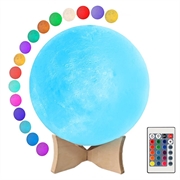 RGB LED Mesec Lampa / Noćno Svetlo YK2302 - 15cm, 1000mAh