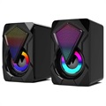 RGB Stereo Gaming Zvučnici X2 - 2x3W - Crni