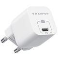 Rampow RBA34 20W Brzi USB-C Punjač - iPhone 13/iPhone 12 - Beli