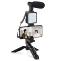 Vlogging Set za Live Streaming KIT-01LM (Otvoreno pakovanje - Zadovoljavajuće Stanje) - Crni