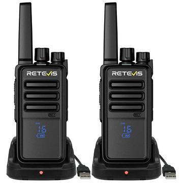 Retevis RT668H Walkie Talkies with Hidden Display Screen - Black