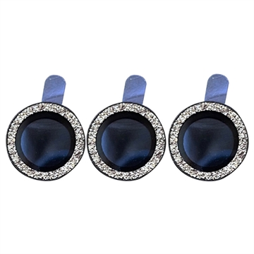 iPhone 13 Pro/13 Pro Max Veštački Dijamant Zaštitno Kaljeno Staklo - 9H za Kameru - Crno