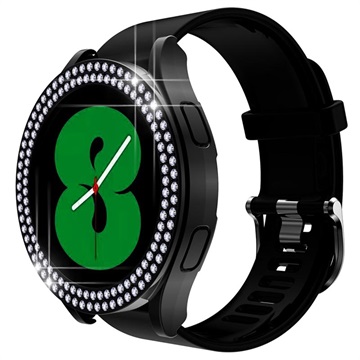 Dekorativni Veštački Dijamant Samsung Galaxy Watch5 Maska - 40mm - Crna