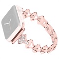 Rhinestone Fan-shaped Apple Watch Ultra 3/2/Ultra/11/10/9/8/SE 3/(2022)/7/SE/6/5/4/3/2/1 Strap - 49mm/46mm/45mm/44mm/42mm - Pink