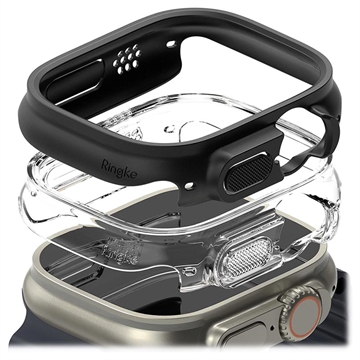 Ringke Slim Apple Watch Ultra/Ultra 2 Maska - 49mm - 2 Kom. - Providna & Crna