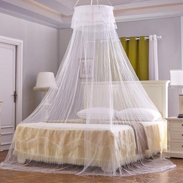 Round Dome Mosquito Net for 1.8m Bed - White