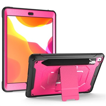 Rugged Series iPad 10.2 2019/2020/2021 Hybrid Maska sa Postoljem - Hot Pink