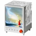 S10 Aurora Light Box Ocean Wave Projector Lamp with Bluetooth Speaker - White