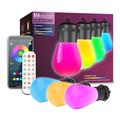 S14 Vintage Smart Outdoor String Lights 12m - 20 Bulbs, RGBIC