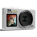 S150 Pro 5K Dual-Screen Digital Camera with 32GB Memory Card - White