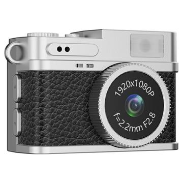 S150 Retro Mini Camera with Necklace - Black