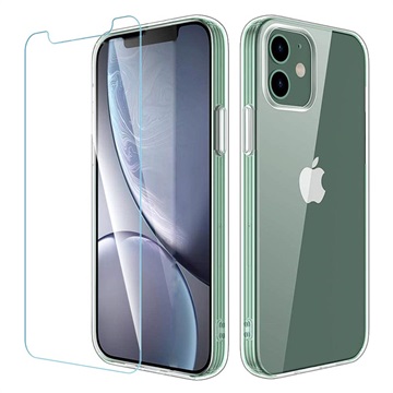 Saii 2-u-1 iPhone 12 Mini TPU Maska & Zaštitno Kaljeno Staklo - 9H
