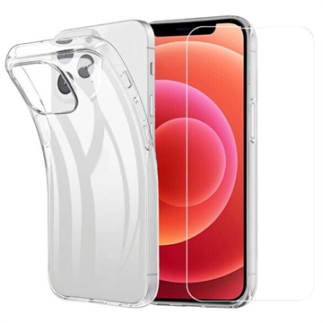 Saii 2-u-1 iPhone 13 Mini TPU Maska & Zaštitno Kaljeno Staklo - 9H