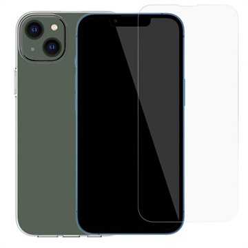 Saii 2-u-1 iPhone 14 Plus TPU Maska & Zaštitno Kaljeno Staklo - 9H