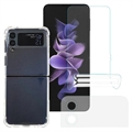 Saii 3-u-1 Samsung Galaxy Z Flip4 Zaštitni Set - Providni - 9H