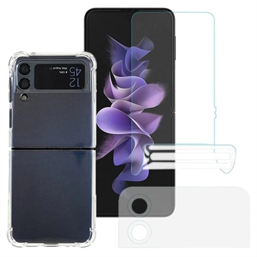 Saii 3-u-1 Samsung Galaxy Z Flip4 Zaštitni Set - Providni - 9H