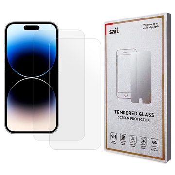 iPhone 15 Pro Saii 3D Premium Zaštitno Kaljeno Staklo - 9H - 2 kom.