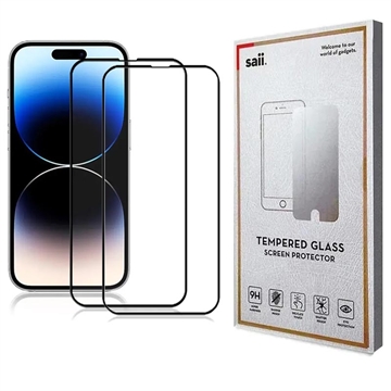 iPhone 15 Pro Max Saii 3D Premium Zaštitno Kaljeno Staklo - 9H - 2 kom.