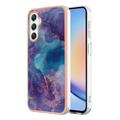 Samsung Galaxy A25 Marble Pattern Galvanizirana IMD TPU Futrola - Ljubičasta