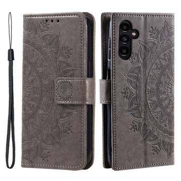 Samsung Galaxy A26 Mandala Series Futrola-Novčanik - Siva
