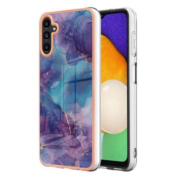 Samsung Galaxy A36 Marble Pattern Galvanizirana IMD TPU Futrola - Ljubičasta
