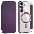 Samsung Galaxy A55 Flip Case with Card Slot - MagSafe Compatible - Purple