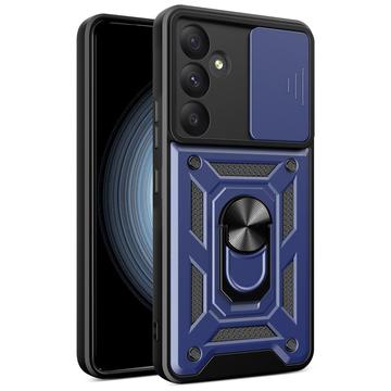 Samsung Galaxy A55 Hibridna Maska sa Rotirajućim Prstenom i Štitnikom za Kameru - Plava
