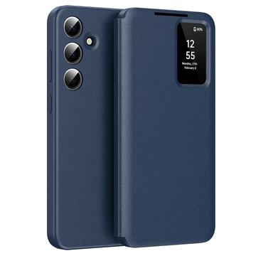 Samsung Galaxy A55 Smart Clear View Flip Case with Card Slot - Sapphire