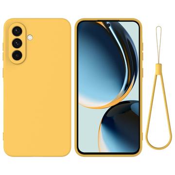 Samsung Galaxy A56 Liquid Silicone Case with Hand Strap - Yellow
