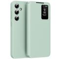 Samsung Galaxy A56 Smart Clear View Flip Case with Card Slot - Light Green