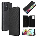 Samsung Galaxy A72 5G/4G Flip Futrola - Carbon Fiber - Crna
