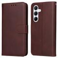 Samsung Galaxy M35 Wallet Case with Magnetic Closure - Brown
