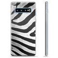 Samsung Galaxy S10+ TPU Maska - Zebra