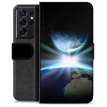 Samsung Galaxy S21 Ultra 5G Premijum Futrola-Novčanik - Svemir