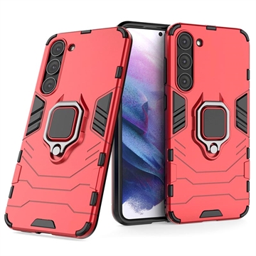 Samsung Galaxy S23 5G Hibridna Maska sa Prstenom - Crvena