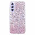 Samsung Galaxy S23 FE Glitter Flakes TPU Maska - Roze