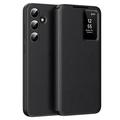 Samsung Galaxy S24 FE Smart Clear View Flip Case with Card Slot - Black