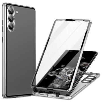 Samsung Galaxy S24 Magnetna Futrola sa Kaljenim Staklom - Srebrna