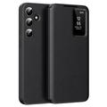 Samsung Galaxy S24 Smart Clear View Flip Case with Card Slot - Black