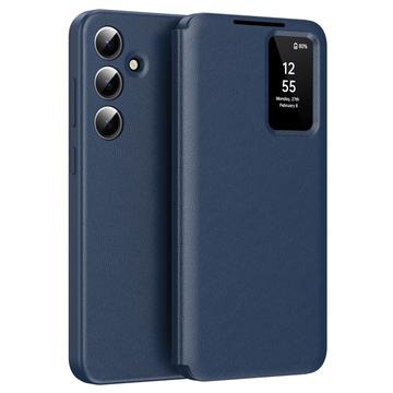 Samsung Galaxy S24 Smart Clear View Flip Case with Card Slot - Sapphire