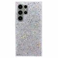 Samsung Galaxy S24 Ultra Glitter Flakes TPU Maska - Srebrna