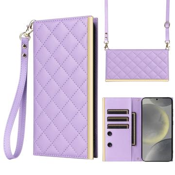 Samsung Galaxy S24+ Luxury Quilted Wallet Case - Purple