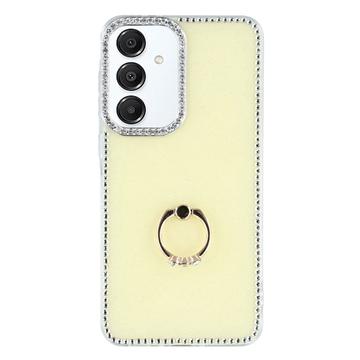 Samsung Galaxy S25/S24 CrystalGlow Hybrid Case with Ring Holder - Yellow